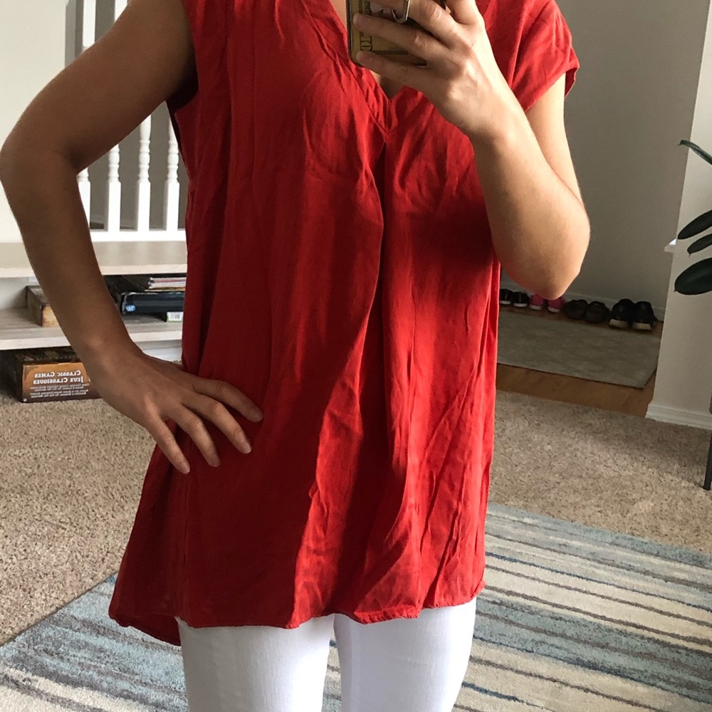 Anthropologie Maeve Ally Cupro Tunic Top - Picture 3 of 9